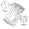 Kootinn Stainless Steel Beard and Hair Comb, Credit Card-Sized, Anti-Static, Dual-Action, Unisex Adult view 4