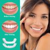 2 Pairs Cosmetic Tooth Instant Veneers Teeth Fake Teeth Braces Covering Teeth Top and Bottom, Snap-On Dentures Temporary Upper and Lower False Teeth for Men and Women view 3