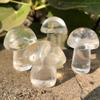 EKFBQBGW Crystal 40-50mm Crystal Mushroom Natural Clear Quartz Mushrooms Lovely Rose Crystal stone Agaric Home Decoration Can be Used for Home Collections view 2
