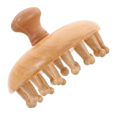 minkissy Ergonomic Wooden Comb Head Massage Comb Comfortable Scalp Massager No Static Electricity