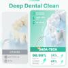 Water Flosser Pick for Teeth Cordless Water Flosser Dental Electric Oral Irrigator Portable Cleaner UK with 8 DIY Modes 7 Jets 300ml Tank Braces Flossers Rechargeable (Green) view 2