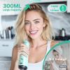 Water Flosser Pick for Teeth Cordless Water Flosser Dental Electric Oral Irrigator Portable Cleaner UK with 8 DIY Modes 7 Jets 300ml Tank Braces Flossers Rechargeable (Green) view 4