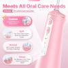 Water Floss Water Flosser Pink for Teeth Cordless Picks Dental Electric Oral Irrigator Portable Cleaner UK with 8 DIY Modes 7 Jets 300ml Tank Waterflosser Rechargeable view 3