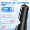 Electric Flosser for Teeth Cordless Picks Tooth Flosser Electric Oral Irrigator Portable Cleaner UK with 8 DIY Modes 7 Jets 300ml Tank Braces Flossers Rechargeable (Black) view 3