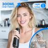 Electric Flosser for Teeth Cordless Picks Tooth Flosser Electric Oral Irrigator Portable Cleaner UK with 8 DIY Modes 7 Jets 300ml Tank Braces Flossers Rechargeable (Black) view 4