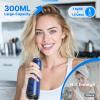 Water Flosser for Teeth Cordless Picks Dental Electric Oral Irrigator Portable Cleaner UK with 8 DIY Modes 7 Jets 300ml Tank Braces Flossers Rechargeable (Blue) view 4