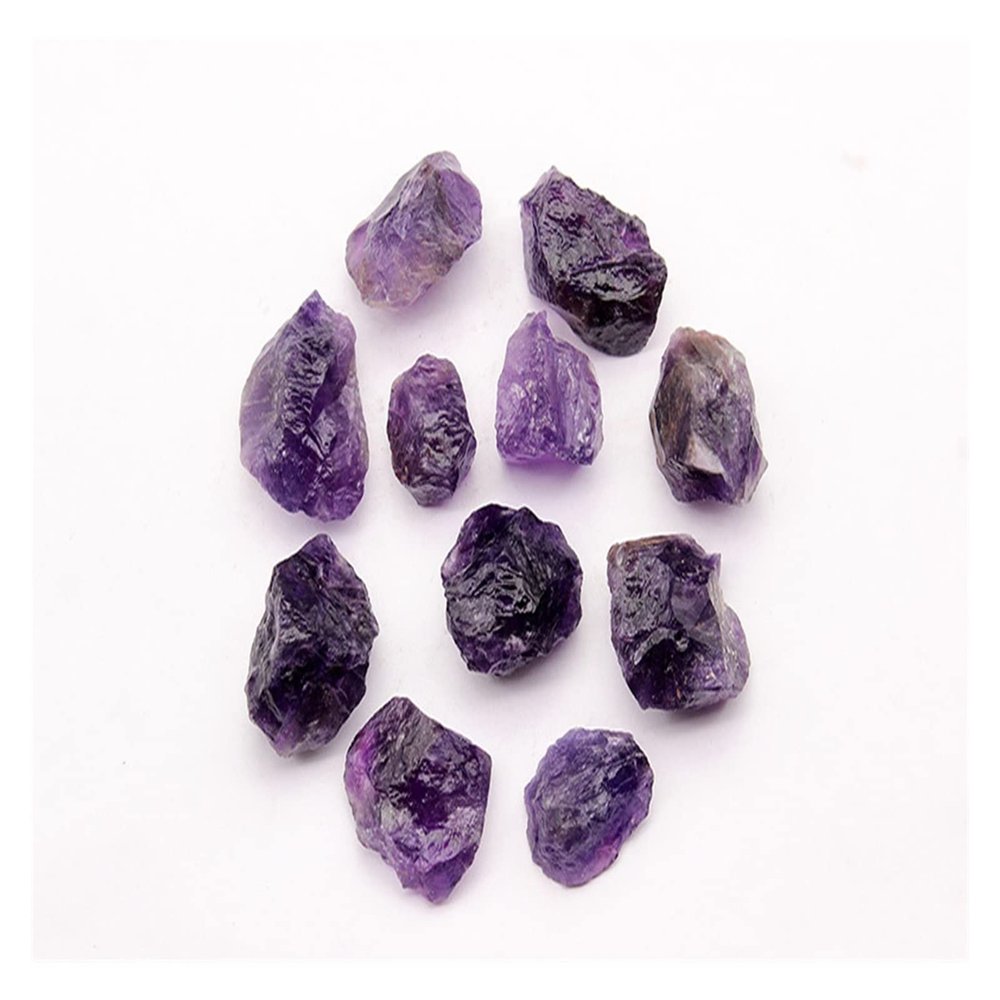 100g Natural White Quartz Crystal Stone Rock Chips Specimen Decoration Crystal Stone Mineral Specimen (A Purple)