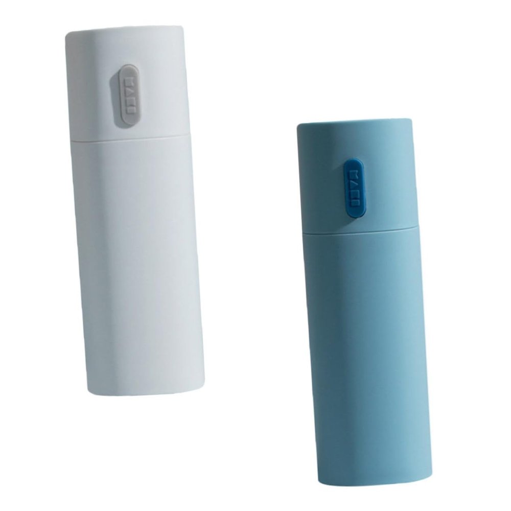 COLLBATH 2pcs Travel Toothbrush Box Portable Toothpaste Storage Organizer for Camping Bathroom Lid