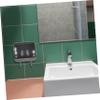 WOONEKY Wall Mounted Storage Soap Holder with Hook and Self-draining Design Grey Bathroom Soap Dish for Shower and Kitchen No Drilling for Convenient view 2