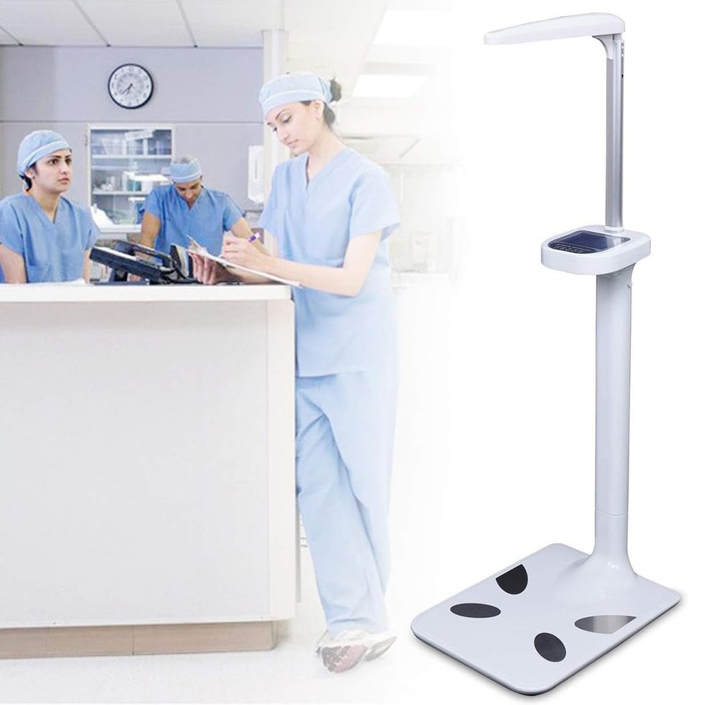CYMYYDS Electronic Height And Weight Scale, Medical Office Scale,Smart Physician Scale with LCD Display, Display Weight, Height, Obesity Value, BMI, 440lbs/200kg