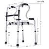 Walking Frame Walker Adjustable Height Aluminum Alloy Walking Aid 4 Foot Elderly Handicapped Walking Stick Seniors Walker (Size : A) Yearn for view 4