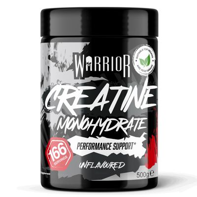 Warrior Creatine Monohydrate Powder 500g (166 Servings) Pure Micronised Creatine Powder Supplement for Men & Women, Pre & Post Workout Strength, Muscle Growth & Recovery, Vegan Unflavoured