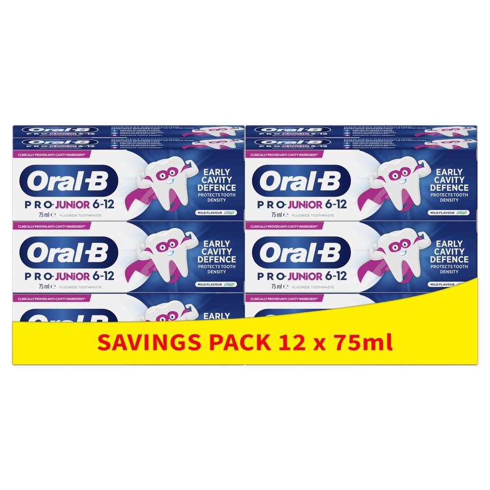 Oral-B Pro Junior Toothpaste 6-12, 12 x 75ml
