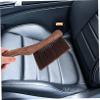 Healeved Wood Handle Horse Hair Dust Brush Curved Bench Brush Soft Bristle for Household Upholstery and Fireplace Cleaning view 3