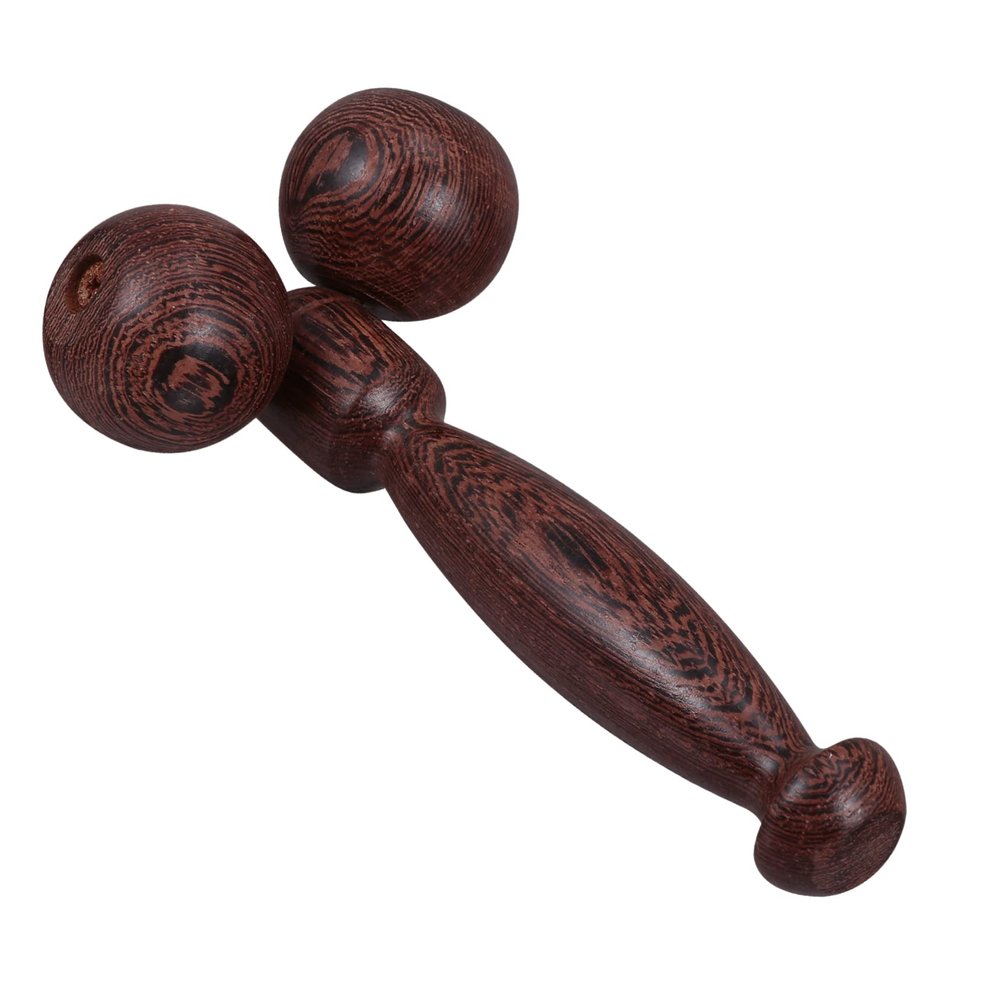 Beaupretty Wooden Face Massager Face Massage Tool for Firming Beauty Massager Rolling Dual Balls Slimming Tool Wooden Beauty Device for Home Use