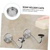Ciieeo 4sets Stainless Steel Soap Holder Caps Magnetic Drain Rack Caps Bathroom Supplies Soap Dish Drainage 6pcs*4 view 3