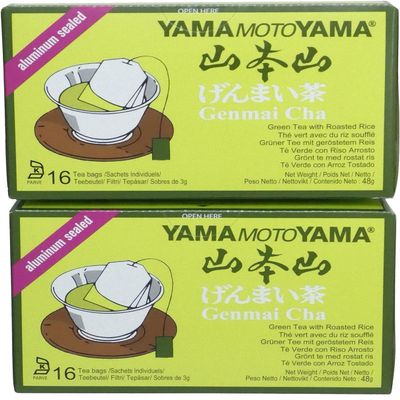 2 x Genmaicha (Green Tea with Roasted Brown Rice) by YamaMotoYama - 16 Bags
