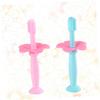 Beaupretty 2pcs Silicone Toothbrush for Manual Training Toothbrush Bristles Protective Baffle for Boy Girl Oral Care view 4