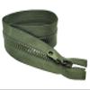 Olive Green Chunky Zip 1pc Open-End Bottom Ideal for Jackets Coats Fleeces Single Slider One Way Puller Plastic Resin Fastener Medium-Weight Size #5 (40cm (15.7) Long) view 1