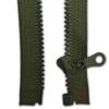 Olive Green Chunky Zip 1pc Open-End Bottom Ideal for Jackets Coats Fleeces Single Slider One Way Puller Plastic Resin Fastener Medium-Weight Size #5 (40cm (15.7) Long) view 3