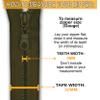 Olive Green Chunky Zip 1pc Open-End Bottom Ideal for Jackets Coats Fleeces Single Slider One Way Puller Plastic Resin Fastener Medium-Weight Size #5 (40cm (15.7) Long) view 4