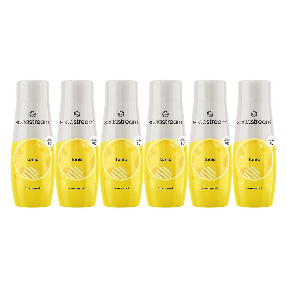 Concentrs SODASTREAM - Lot de 6 concentrs Tonic - Jusqu'a 54L de boissons - 440 ml