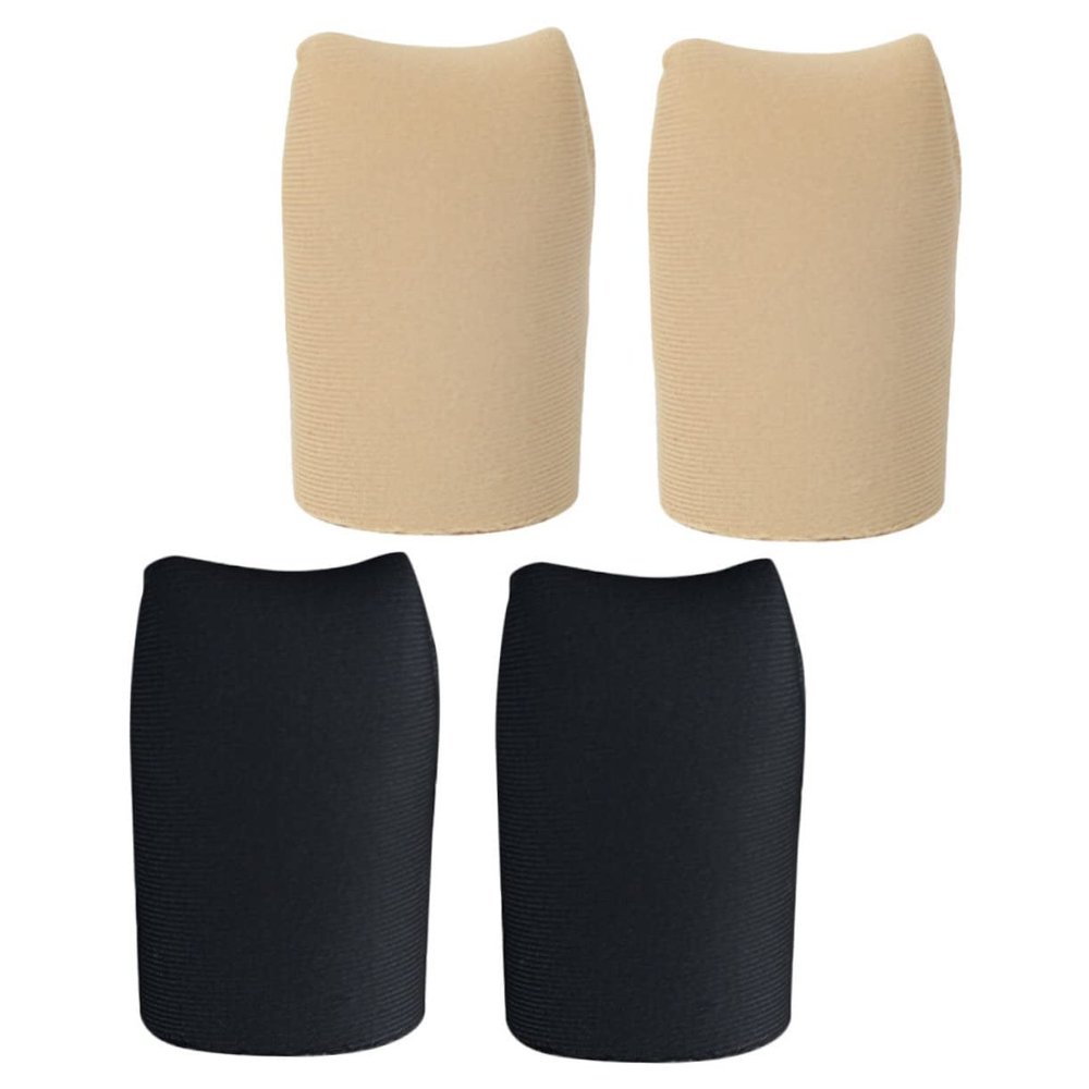 Anneome 2pairs Wear Protective Cover Toe Caps for Runners Soft Silicone Lining Closed Toe Sleeves for Shoe Comfort