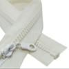1pc Ivory Resin Zip Open-End Fastener Cream Zipper Single Slider with Plastic Teeth One-Way Puller Zip Repair Replacement for Jackets Fleeces Coats (80cm (31.5) Long) view 2