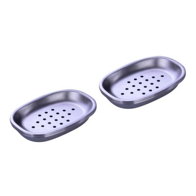 Ciieeo 2pcs Stainless Steel Soap Dish Double Layer Tray Drainer Soap Holder for Bathroom Kitchen Shower