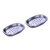 Ciieeo 2pcs Stainless Steel Soap Dish Double Layer Tray Drainer Soap Holder for Bathroom Kitchen Shower view 1