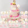 Fangleland 36 Pieces Pink Giraffe Cupcake Toppers for Girls - Giraffe Baby Shower Party Decorations, Giraffe Theme Dessert Table Cake Decors Picks Party Favors Supplies view 2