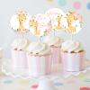 Fangleland 36 Pieces Pink Giraffe Cupcake Toppers for Girls - Giraffe Baby Shower Party Decorations, Giraffe Theme Dessert Table Cake Decors Picks Party Favors Supplies view 3