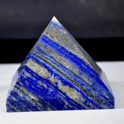 Natural Crystal Natural Lapis Lazuli Gemstone Pyramid Energy Quartz Crystal Tower Reiki Healing Gift (Size : 5-5.5cm)