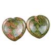 Natural Crystal Natural Quartz Unakite Worry Stone Energy Gemstone Heart Shape Crystal Gift (Size : 1pc) view 1