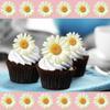 22 x Pre-Cut Cream Daisy Flower Gerbera Edible Wafer Cupcake Toppers Cake Decoration Decor view 3