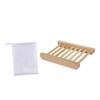 Ciieeo 3 Sets Wooden Soap Rack Bubble Making Nets Drainable Soap Dish Holder for Bathroom Accessories view 3
