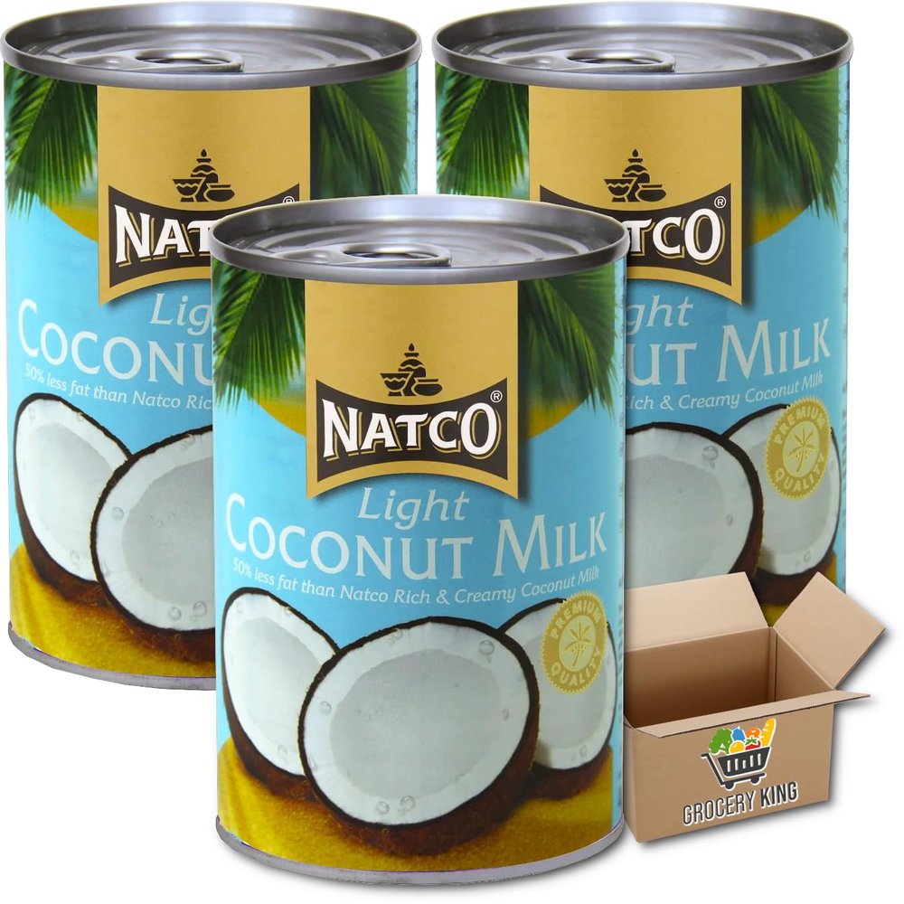 Coconut Milk LIGHT Tins 3x400ml | Coconut Milk Light, Rich & Creamy | Premium Quality Grocery King