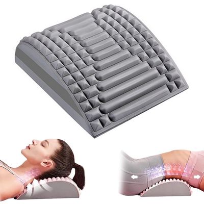 2023 New Neck & Back Stretcher, Back Cracker for Lower Back Pain Relief, Multi-Level Adjustable Spine Board, Lumbar Soothing Device for Herniated Disc, Sciatica, Scoliosis /0 (Color : Gray)