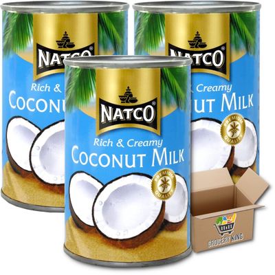 Coconut MILK Tins 3x400ml Rich & Creamy | Coconut Milk, Premium Quality | Grocery King