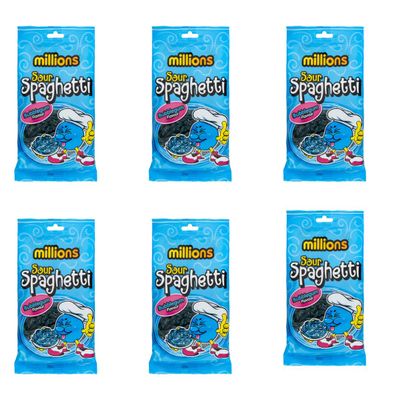 Million Sour Spaghetti 180g - Bubblegum - Enjoy These Chewy Million Sweets For a Delicious Sweet Treat - Flavour: Bubblegum
