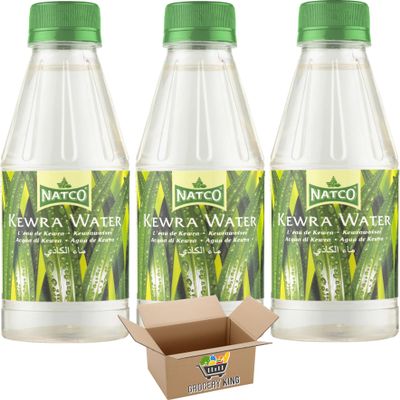 Kewra Water Bottle 3x310ml | Screwpine Essence, Pandan Water, Kevda Water | Gives Floral Aroma For Drinks & Dishes Grocery King