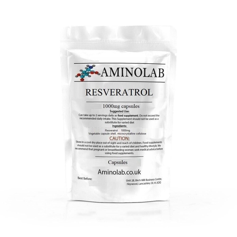 Aminolab - Resveratrol - MAX Strength 1000mg 30 Capsules