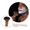 Didiseaon Male Shaving Brush Beard Cleaning Brush with Nylon Bristles, Single Color Handle, Portable Grooming Tool for Mens Beard Care and Mustache Shaving, Random Handle Random Color view 3