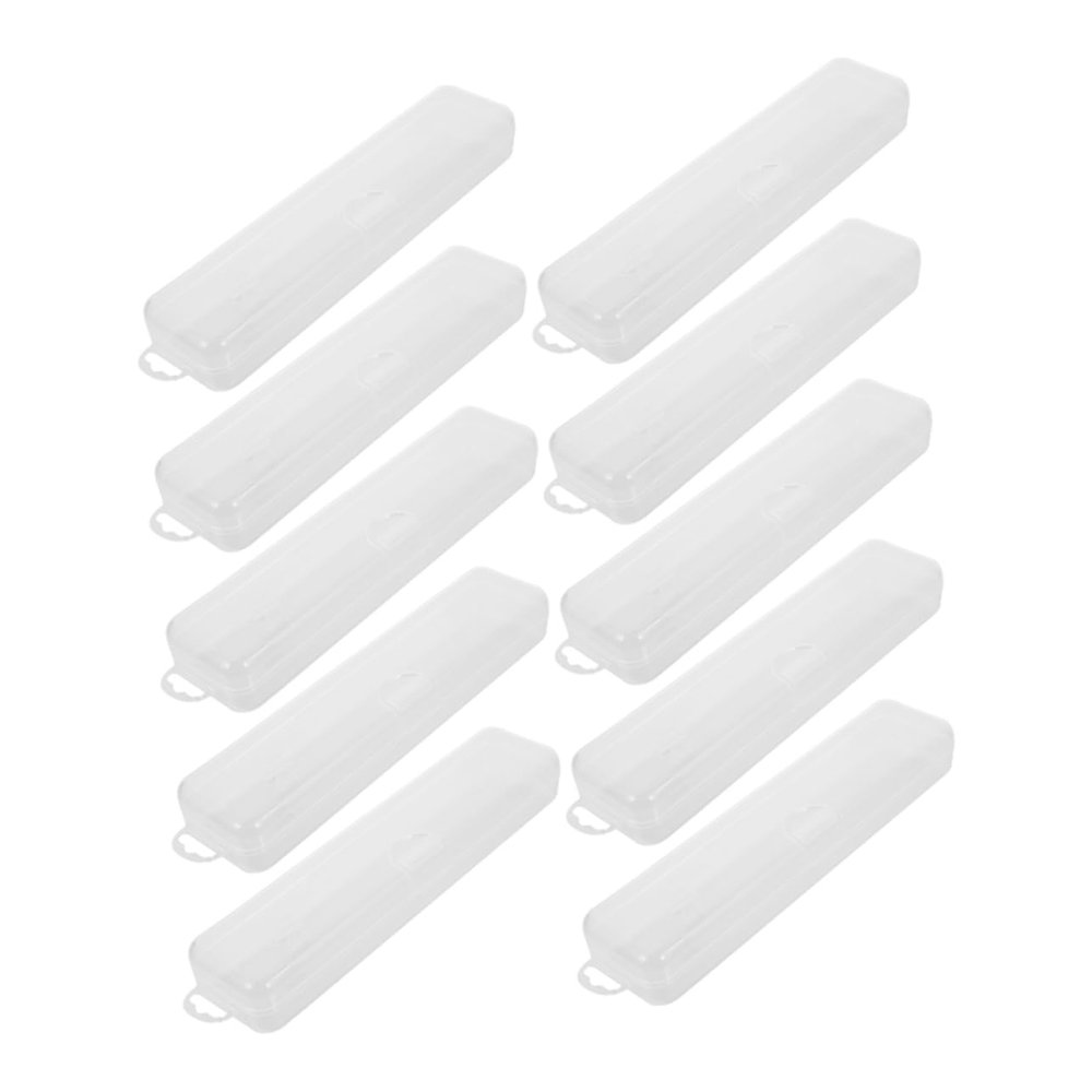 Didiseaon Rectangular Toothbrush Container Portable Toothbrush Holder for Pp Box Rounded Edges