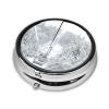 Froon Round Pill Organizer Winter Old Cable Ski Lift Mini Metal Medicine Box for Travel Convenient and Stylish Pill Storage Solution view 2