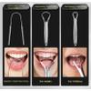 U-Shaped Tongue Cleaner Metal Tongue Scraper 410 High Quality Stainless Steel Ergonomic Design with Smooth Surface Removes Tongue Coating Keeps Breath Fresh and Easy to Clean (C) view 3
