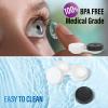 Dhoptical Contact Lens Cases, 8 Pack Black, Mini Portable Kit Plastic, Waterproof, Ideal for Travel & Everyday Use view 3