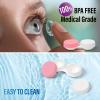 Dhoptical 8 Pack Pink Contact Lens Cases,Outdoor Portable Mini Contact Lens Kit,Perfect for Travel & Everyday Use view 3