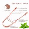 Adjustable Tongue Scraper for Adults,Purple Copper Tongue Cleaner,U-Shape,for Oral Care,Get Rid of Bad Breath,Keep Your Breath Fresh,with Individual Box,13cm view 3