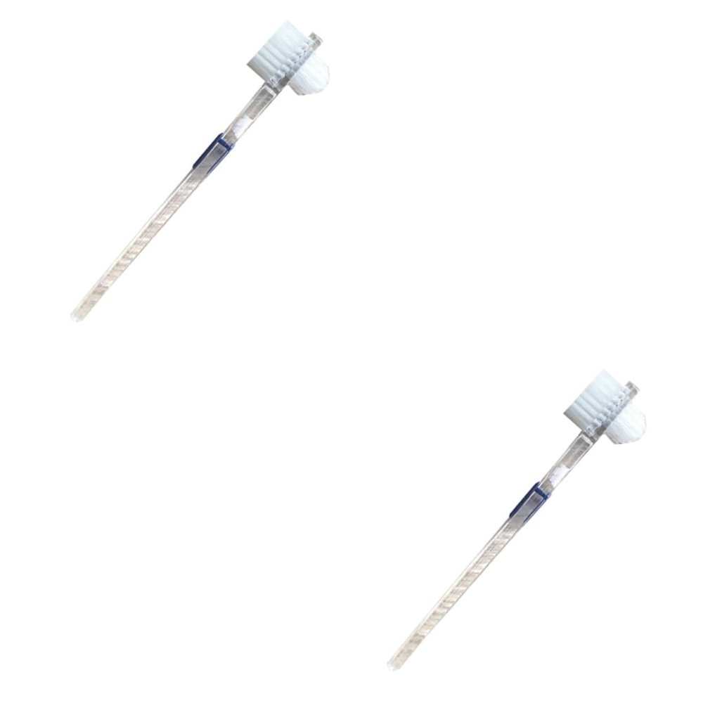 Didiseaon 2pcs Denture Brush False Teeth Cleaning Tool Double-Sided Toothbrush Hard Bristle Brush